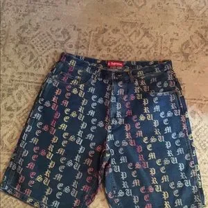 パンツ supreme Gradient Jacquard Denim Short 30 Supreme Gradient Jacquard Denim Short Black Men's - SS22 - US
